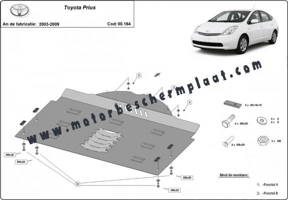 Katalysator/cat lock Beschermplaat voor Toyota Prius