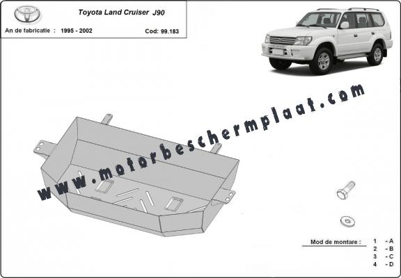 Brandstoftank Beschermplaat voor Toyota Land Cruiser J90