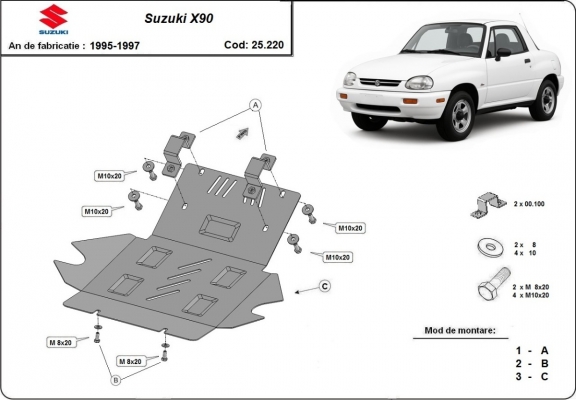 Motor en Radiator Beschermplaat voor Suzuki X90