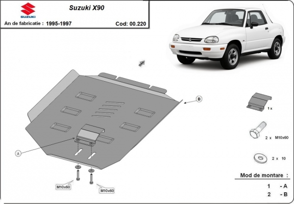 Versnellingsbak Beschermplaat voor Suzuki X90