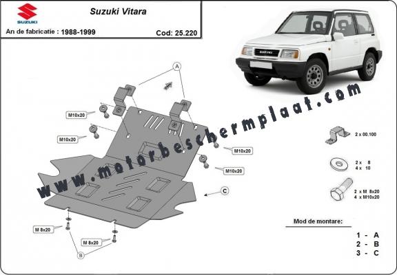 Motor en Radiator Beschermplaat voor Suzuki Vitara