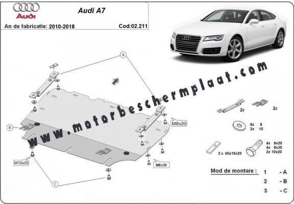 Motor en Radiator Beschermplaat voor Audi A7