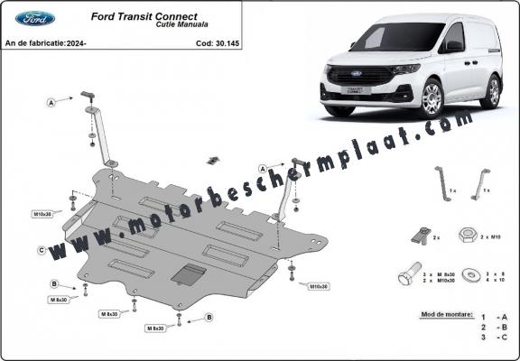 Motor, Versnellingsbak en Radiator Beschermplaat voor Ford Transit Connect