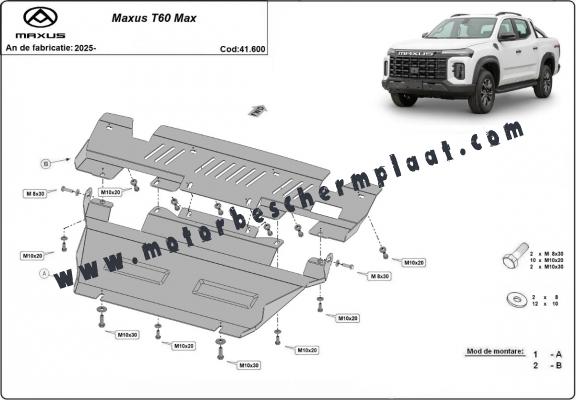 Motor en Radiator Beschermplaat voor Maxus T60 Max