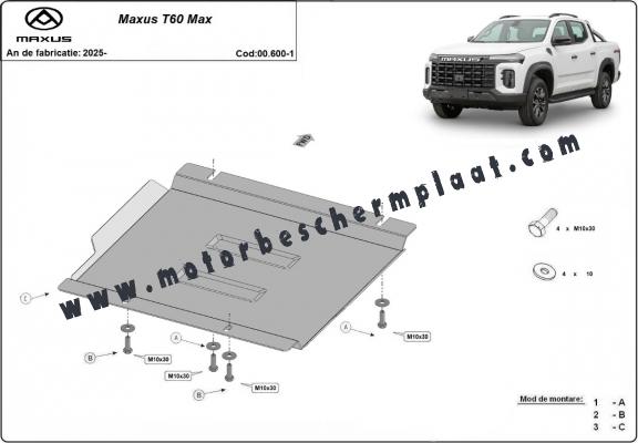 Versnellingsbak Beschermplaat voor Maxus T60 Max