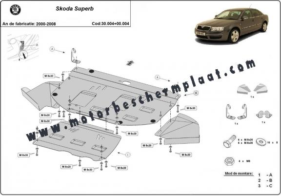 Motor Beschermplaat voor Skoda Superb - promotie pakket