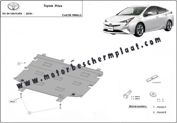 Motor, Versnellingsbak en Radiator aluminium Beschermplaat voor Toyota Prius