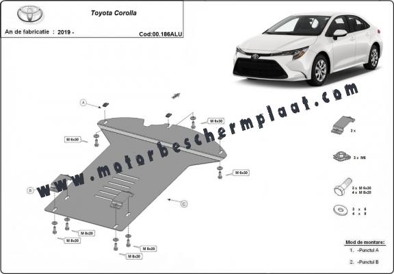 Aluminium katalysatorbeschermer / kat-slot voor Toyota Corolla