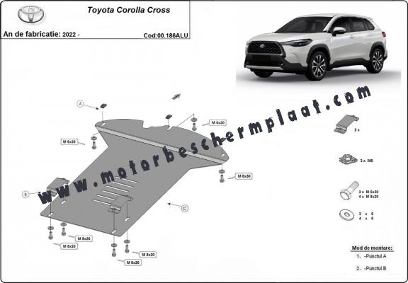 Aluminium katalysatorbeschermer / kat-slot voor Toyota Corolla Cross