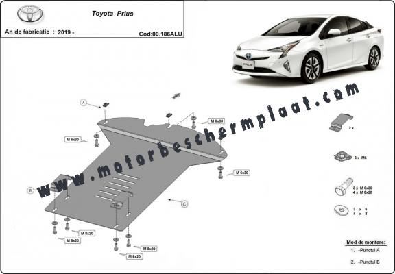 Aluminium katalysatorbeschermer / kat-slot voor Toyota Prius