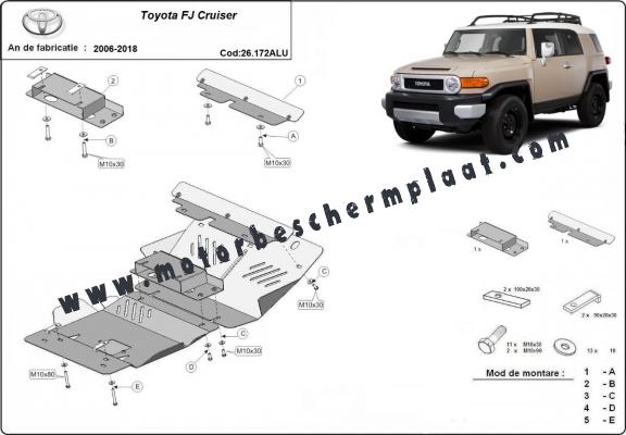 Motor  Beschermplaat voor FJ Cruiser - Aluminium