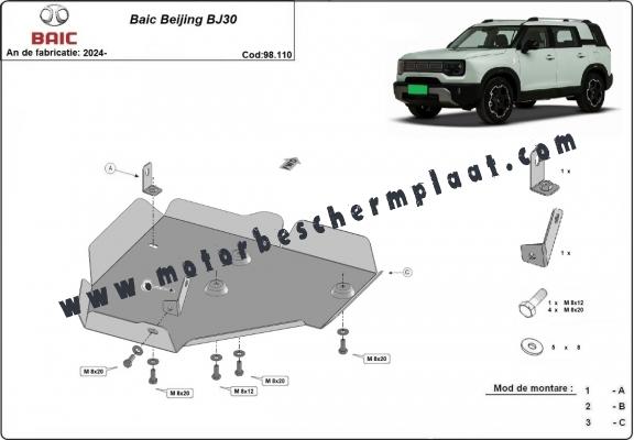 Differentieel Beschermplaat voor Baic Beijing BJ30
