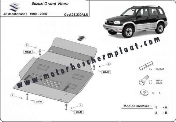 Motor, Versnellingsbak en Radiator aluminium Beschermplaat voor Suzuki Grand Vitara