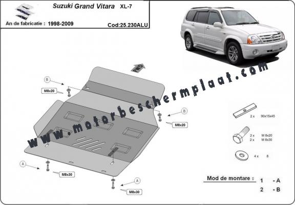 Motor, Versnellingsbak en Radiator aluminium Beschermplaat voor Suzuki Grand Vitara XL7