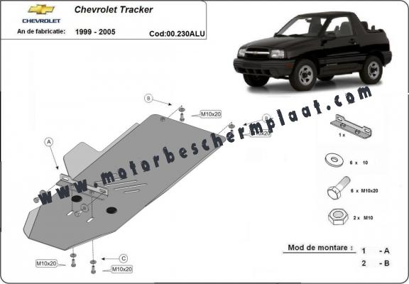 Versnellingsbak aluminium  Beschermplaat voor Chevrolet Tracker