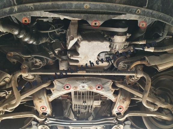 Motor, Versnellingsbak en Radiator Beschermplaat voor Audi A6 Allroad 2 - avec latéraux