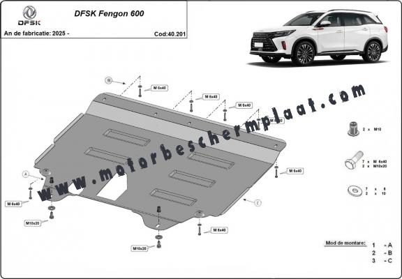 Motor en Radiator Beschermplaat voor Dfsk Fengon 600
