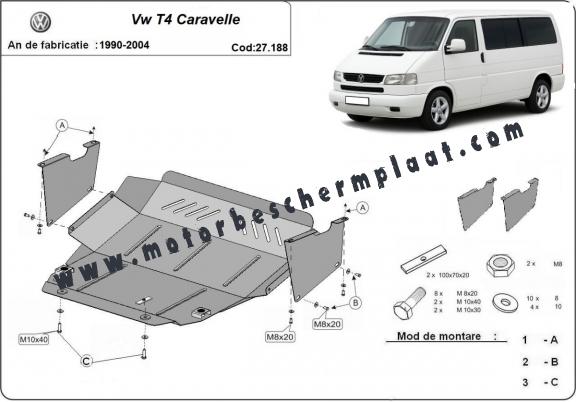 Motor en Versnellingsbak Beschermplaat voor Transporter T4 Caravelle