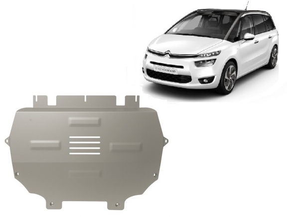 Motor en Versnellingsbak Beschermplaat voor Citroen C4 Picasso - Aluminium