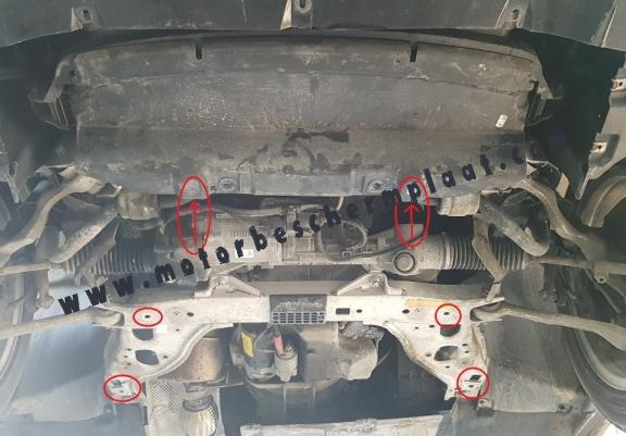 Motor, Versnellingsbak en Radiator Beschermplaat voor BMW Seria 1 E81;E87;E82
