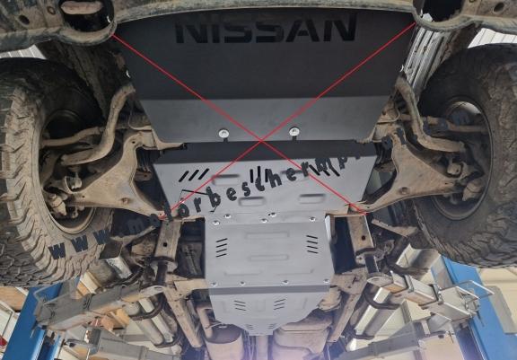 Versnellingsbak aluminium  Beschermplaat voor Nissan Navara