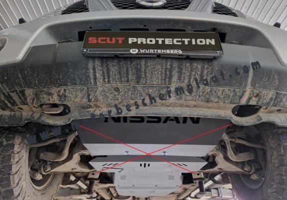 Versnellingsbak aluminium  Beschermplaat voor Nissan Navara