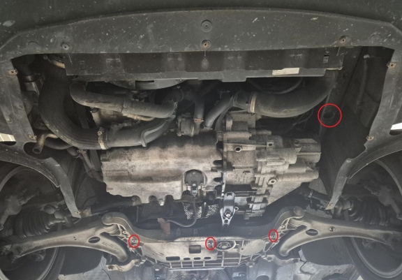 Motor en Versnellingsbak Beschermplaat voor Volkswagen Sharan - Webasto