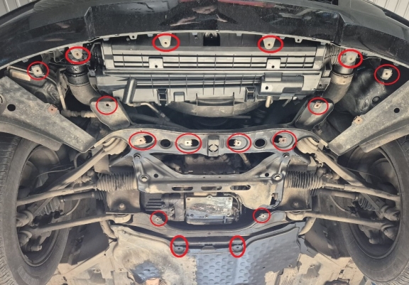 Motor, Versnellingsbak en Radiator Beschermplaat voor  Mercedes GLK X204