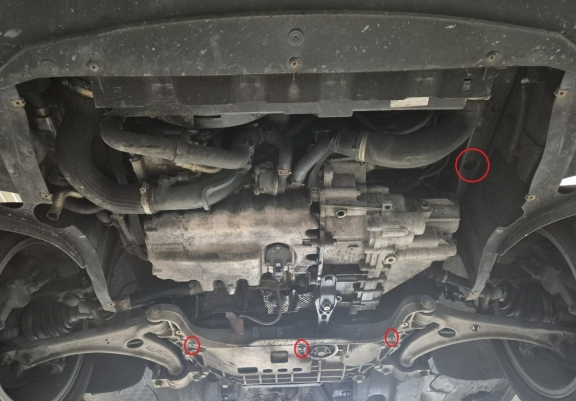 Motor en Versnellingsbak Beschermplaat voor Volkswagen Sharan