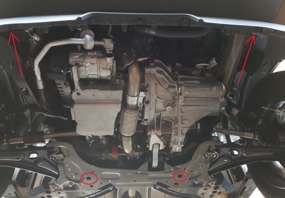 Motor, Versnellingsbak en Radiator Beschermplaat voor Ford EcoSport