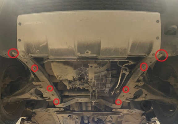 Aluminium Motor, Versnellingsbak en Radiator Beschermplaat voor Dacia Duster