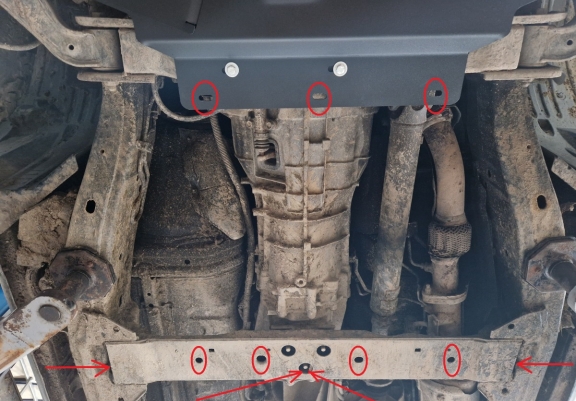 Versnellingsbak  Beschermplaat voor Nissan Navara D40