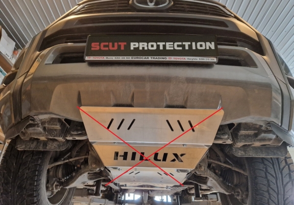 Versnellingsbak aluminium  Beschermplaat voor Toyota Hilux Revo