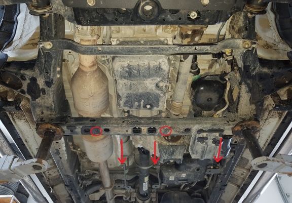 Versnellingsbak aluminium  Beschermplaat voor Toyota Hilux Revo