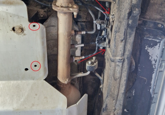 DPF sensoren  aluminium Beschermplaat voor Toyota Hilux