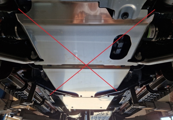 Tussenbak Beschermplaat Ford Ranger Raptor - Aluminium