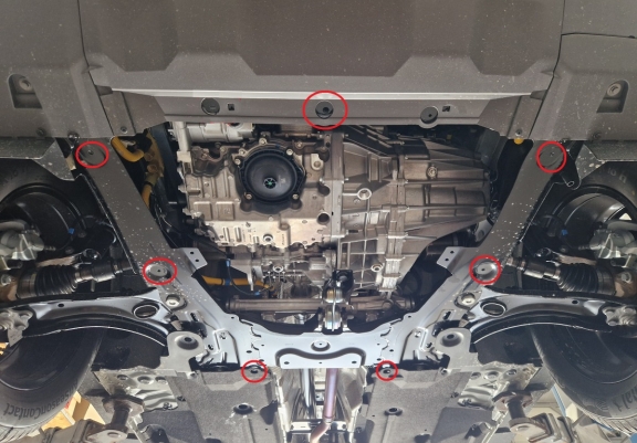 Motor, Versnellingsbak en Radiator aluminium Beschermplaat voor Dacia Duster - 4x2 +4x4