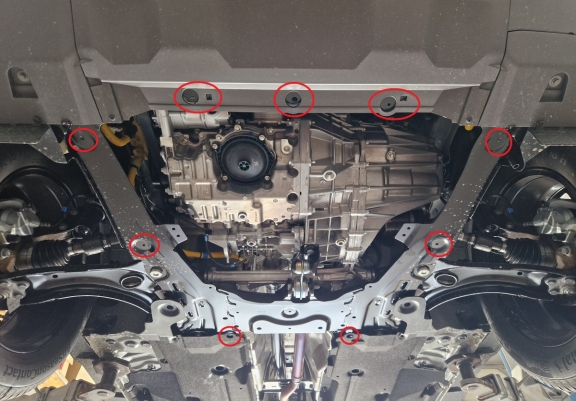 Motor, Versnellingsbak en Radiator  aluminium Beschermplaat voor Dacia Duster- 4x4