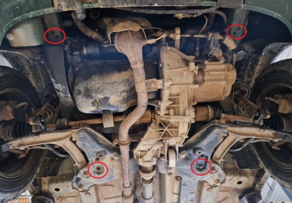 Motor, Versnellingsbak en Radiator Beschermplaat voor Fiat Panda 4x4