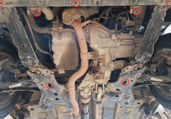 Motor, Versnellingsbak en Radiator Beschermplaat voor Fiat Panda 4x4