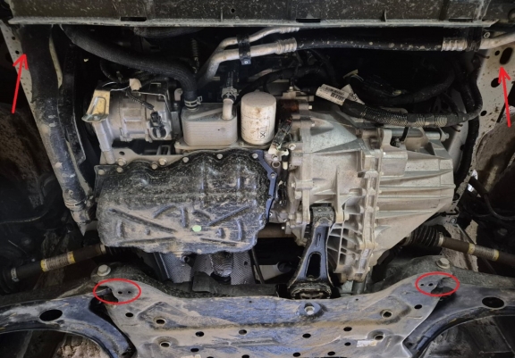 Aluminium Motor en Versnellingsbak Beschermplaat voor Ford Transit FWD