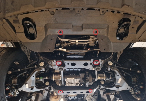 Motor en Radiator Beschermplaat voor Jac T8