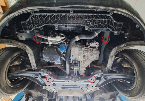  Motor, Versnellingsbak en Radiator Beschermplaat voor Hyundai i20 Hybrid