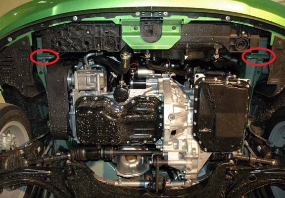 Motor, Versnellingsbak en Radiator Beschermplaat voor Mazda 2