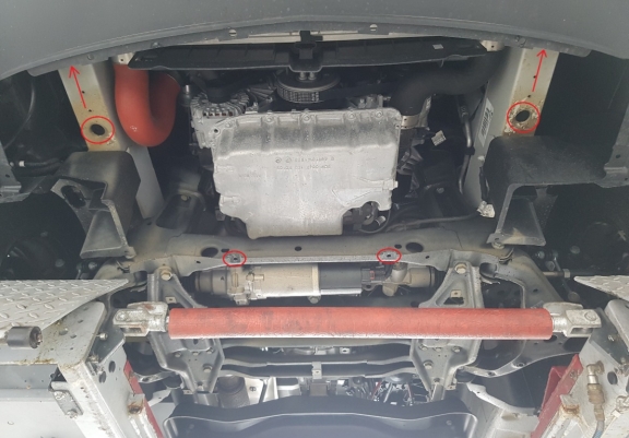 Motor, Versnellingsbak en Radiator aluminium Beschermplaat voor Mercedes Sprinter - RWD