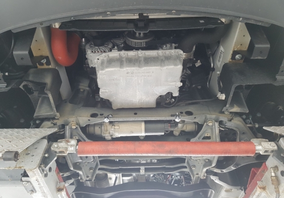 Motor, Versnellingsbak en Radiator aluminium Beschermplaat voor Mercedes Sprinter - RWD