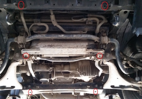Motor en Radiator Beschermplaat voor Mitsubishi Pajero 4 (V80, V90)