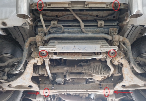 Motor en Radiator Beschermplaat voor Mitsubishi Pajero 3 (V60, V70) Vers. 2.0