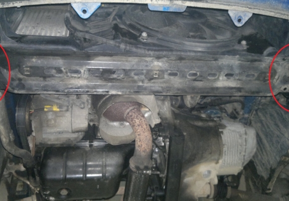 Motor, Versnellingsbak en Radiator Beschermplaat voor Peugeot 307
