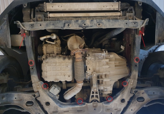 Motor en Radiator Beschermplaat voor SsangYong Tivoli